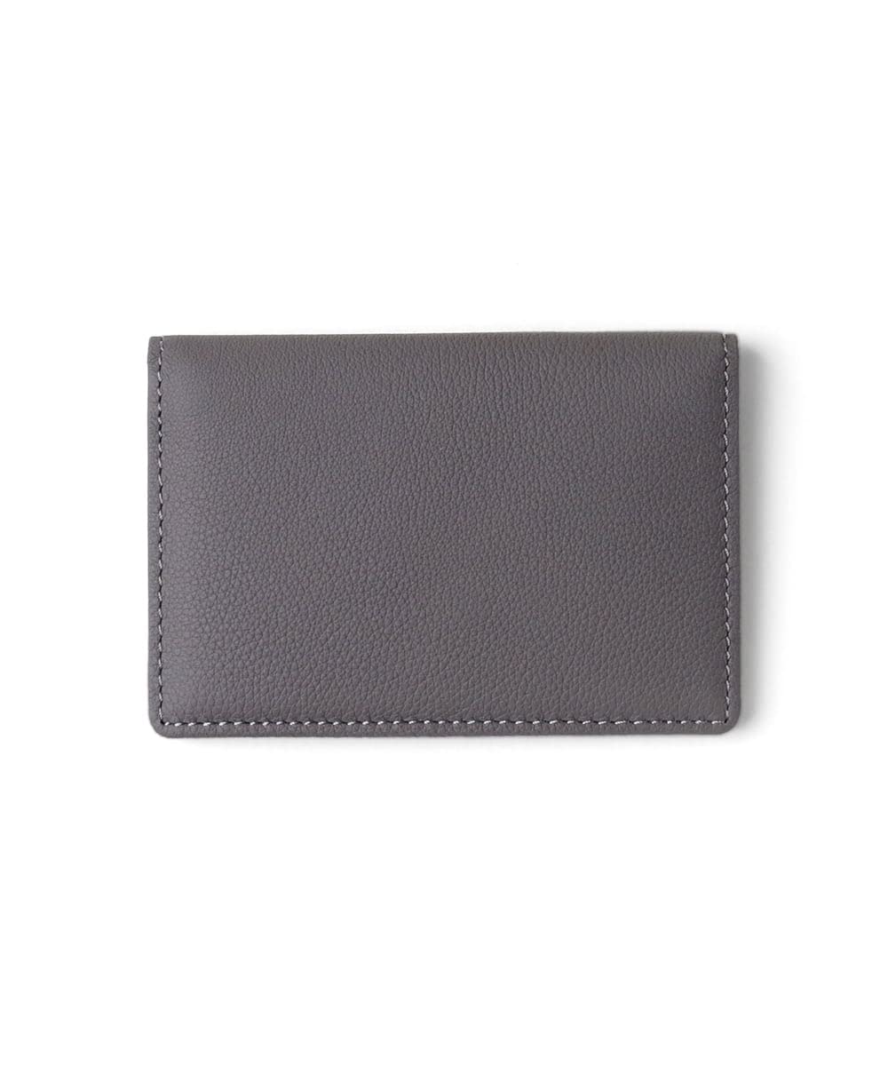 Premium Japanese Leather Pass Case DUPUY Bubble - Gray (No.639609) - Slim Wallet for Credit Cards & IDs - Perfect for Business Travel & Everyday Use