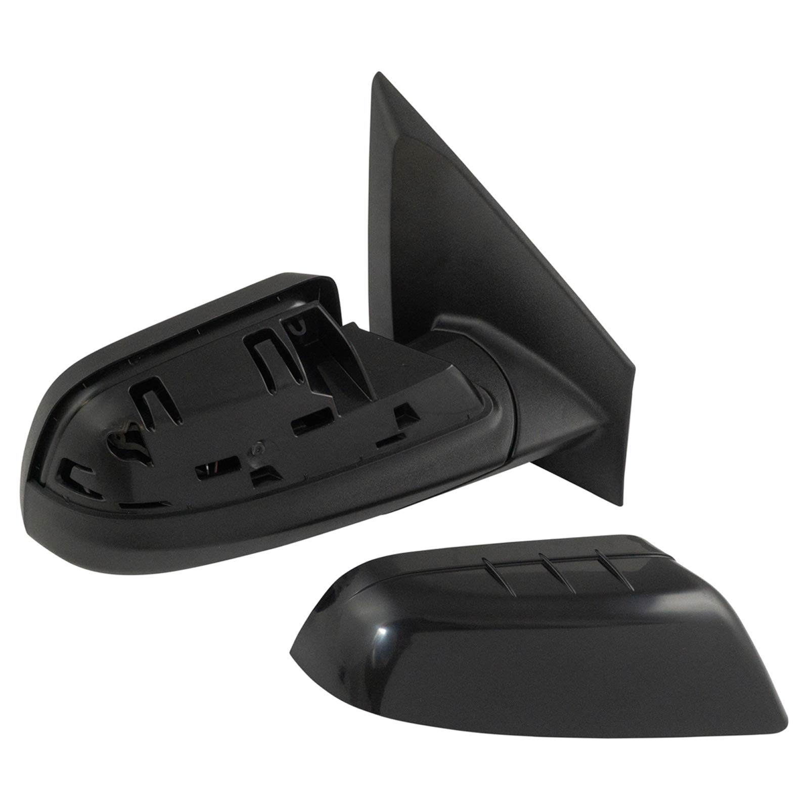 TRQ Replacement Side Mirror Set with Heating - Driver & Passenger Side - Compatible with 2011-2014 Ford Edge (Models FO1320455 & FO1321455) - No Housing Turn Signal or Blind Spot Indicator - Perfect for Winter Driving & Everyday Commuting