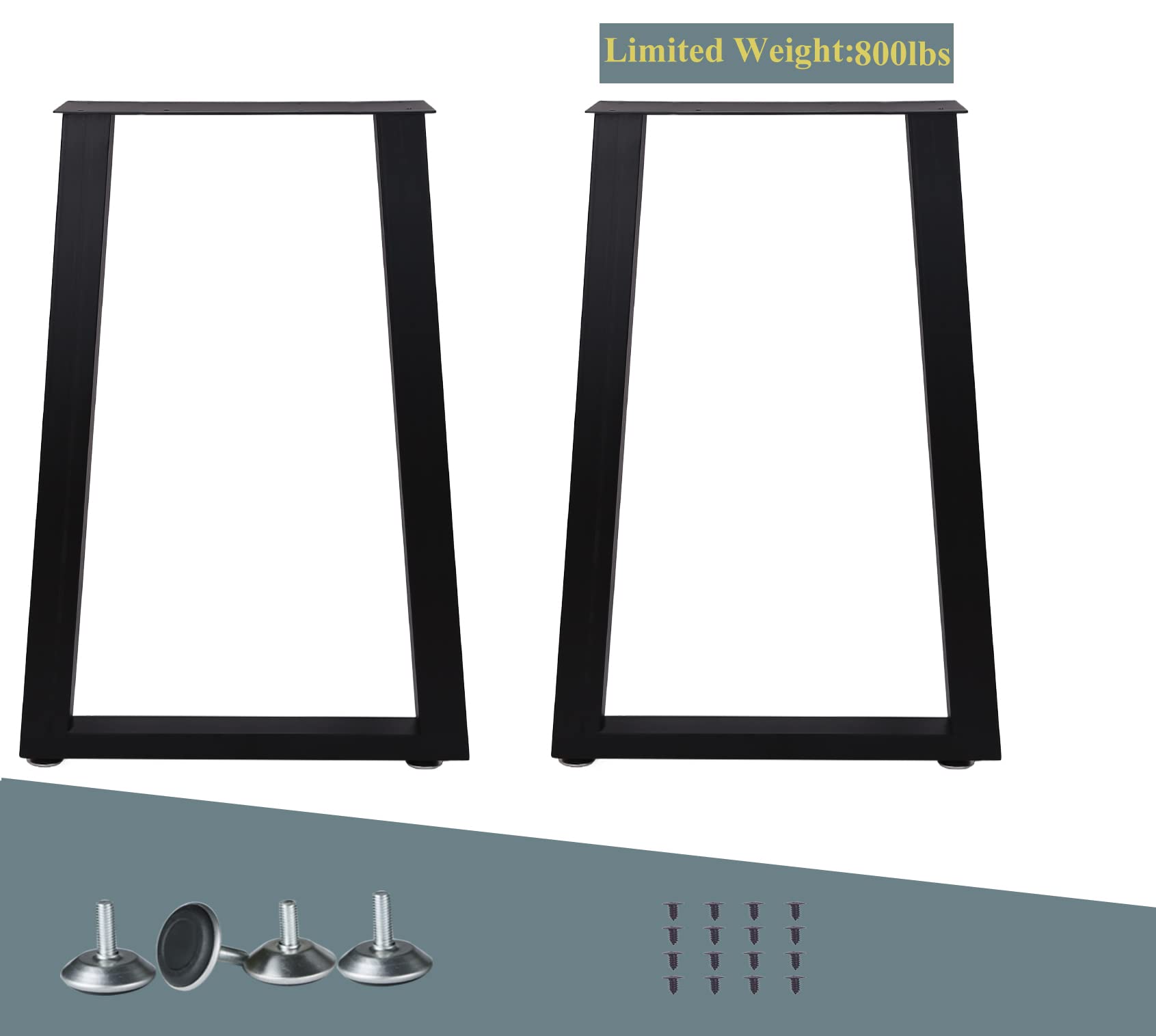 Heavy Duty Metal Table Legs Set of 2 - 28