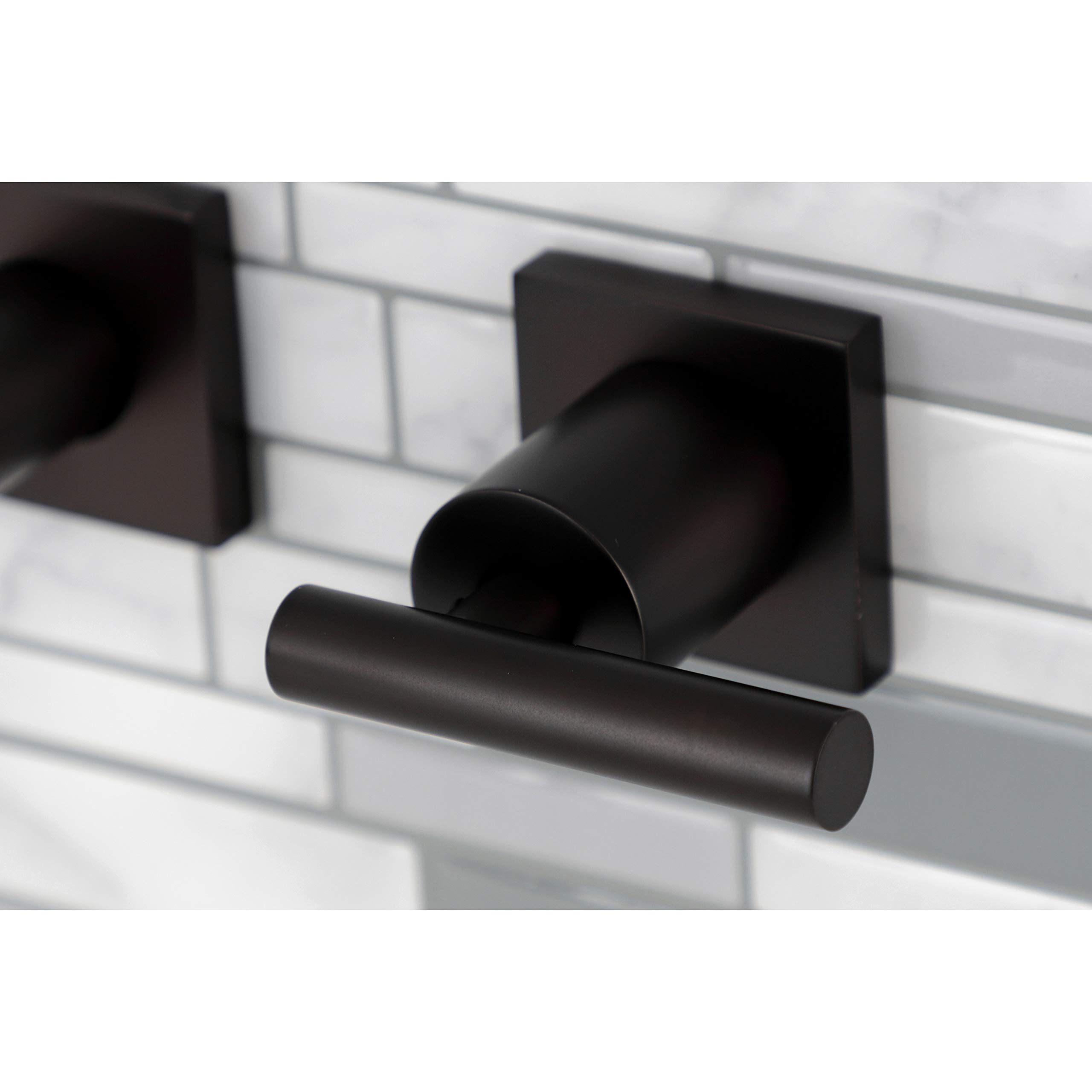 Kingston Brass KS6125CML Manhattan 7-Inch Oil Rubbed Bronze Bathroom Faucet - Perfect for Modern Vanities and Powder Rooms