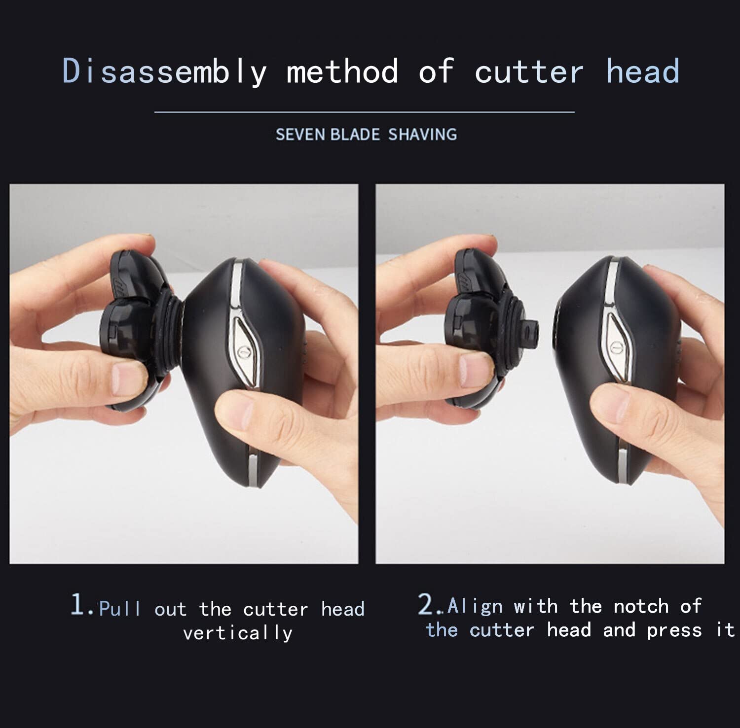 7D Electric Head Shaver for Bald Men - Wet/Dry Rechargeable Shaver with Digital Display | Men's Grooming Kit for Facial Hair, Beard & Head Shaving | Perfect for Home, Travel & Gym Use