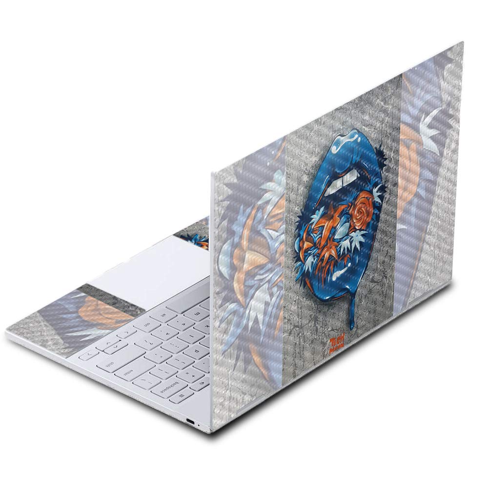 Premium Carbon Fiber Skin for Google Pixelbook - Blue Lips Design | Protective & Durable Textured Cover | Easy Application & Removal | Made in USA | Perfect for Work, Travel & Everyday Use