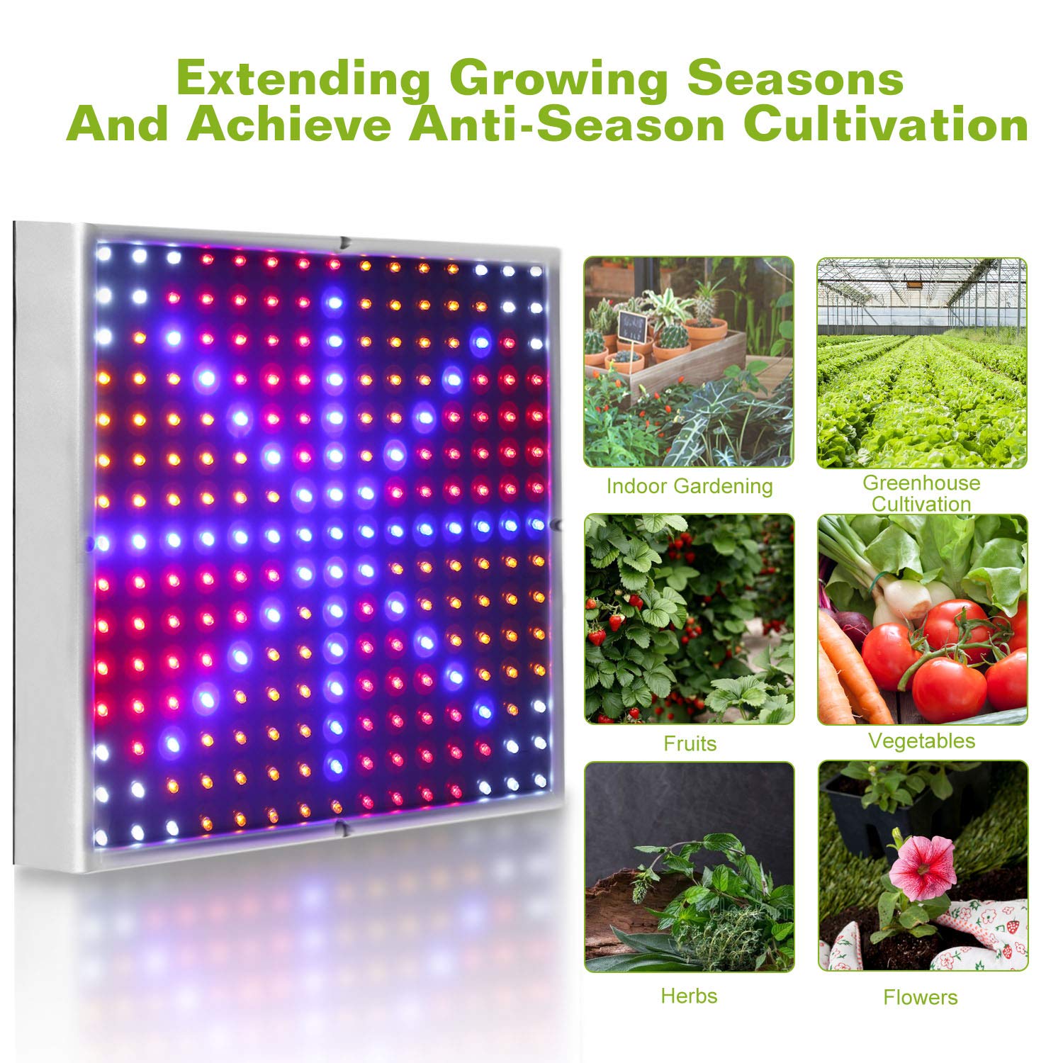**10W Full Spectrum LED Grow Light for Indoor Plants - Greenhouse Hanging Plant Lamp for Veg, Flower, Succulents & Seedlings (Perfect for Hydroponics, Vertical Farming & Home Gardening)**