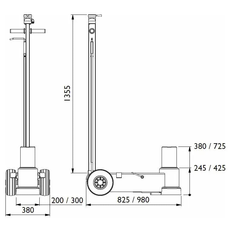 65 Ton High Clearance Hydraulic Floor Jack - Heavy Duty AC Hydraulic Car Lift for Trucks, SUVs, and Off-Road Vehicles - Perfect for Auto Repair Shops and Home Garages