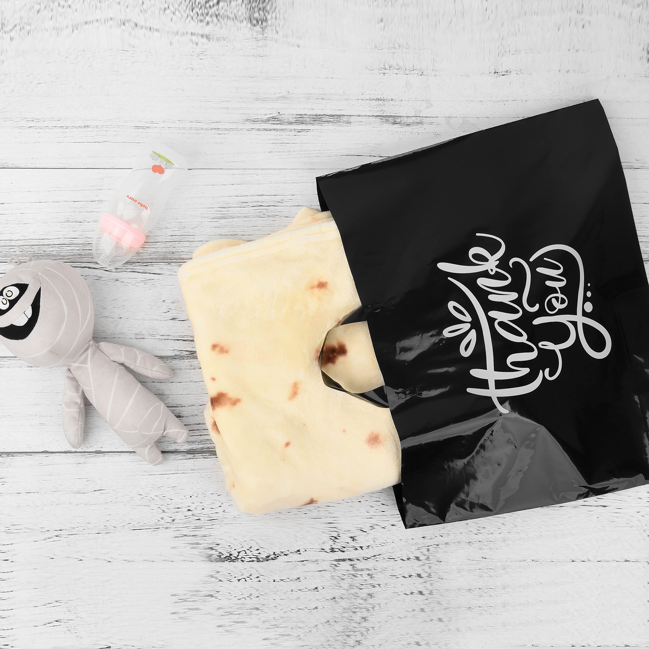Large Thank You Gift Bags with Handles | Durable Plastic Shopping Bags for Small Business | Retail & Boutique Packaging | Perfect for Retail Stores, Gift Shops & Customer Appreciation