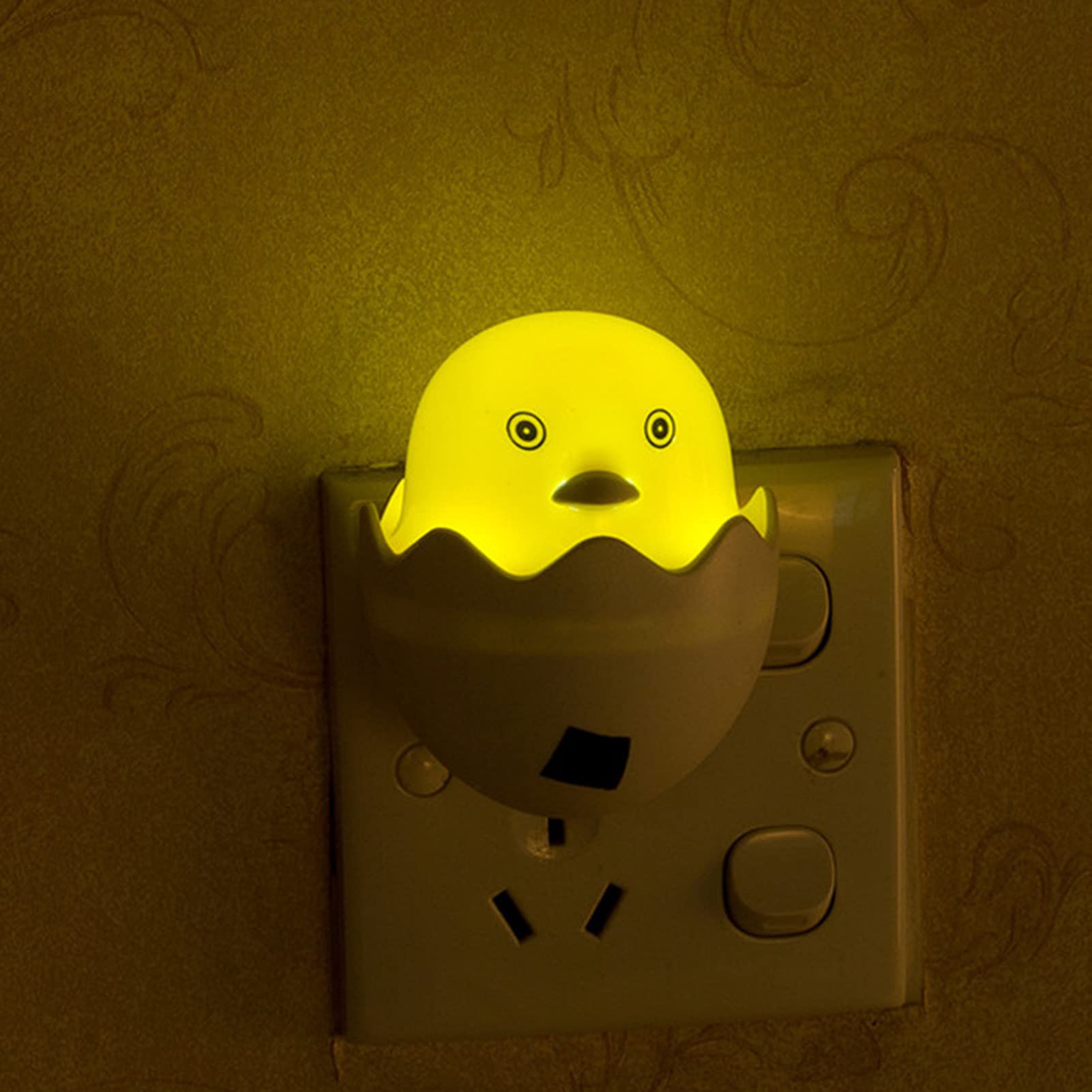 NUZYZ Cartoon Chick Night Light - Mini LED Nursery Lamp with Touch Control for Kids & Toddlers - Perfect for Bedrooms, Nurseries, and Kids' Rooms Decor