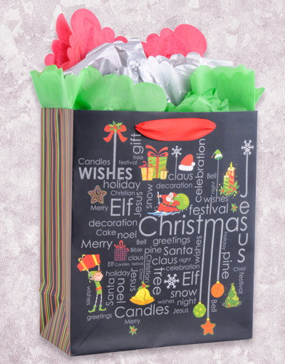 Christmas Gift Bags - Premium Holiday Gift Bags for Wrapping Presents, Party Favors & Stocking Stuffers - Perfect for Christmas Party Decorations, Secret Santa Gifts & Holiday Celebrations