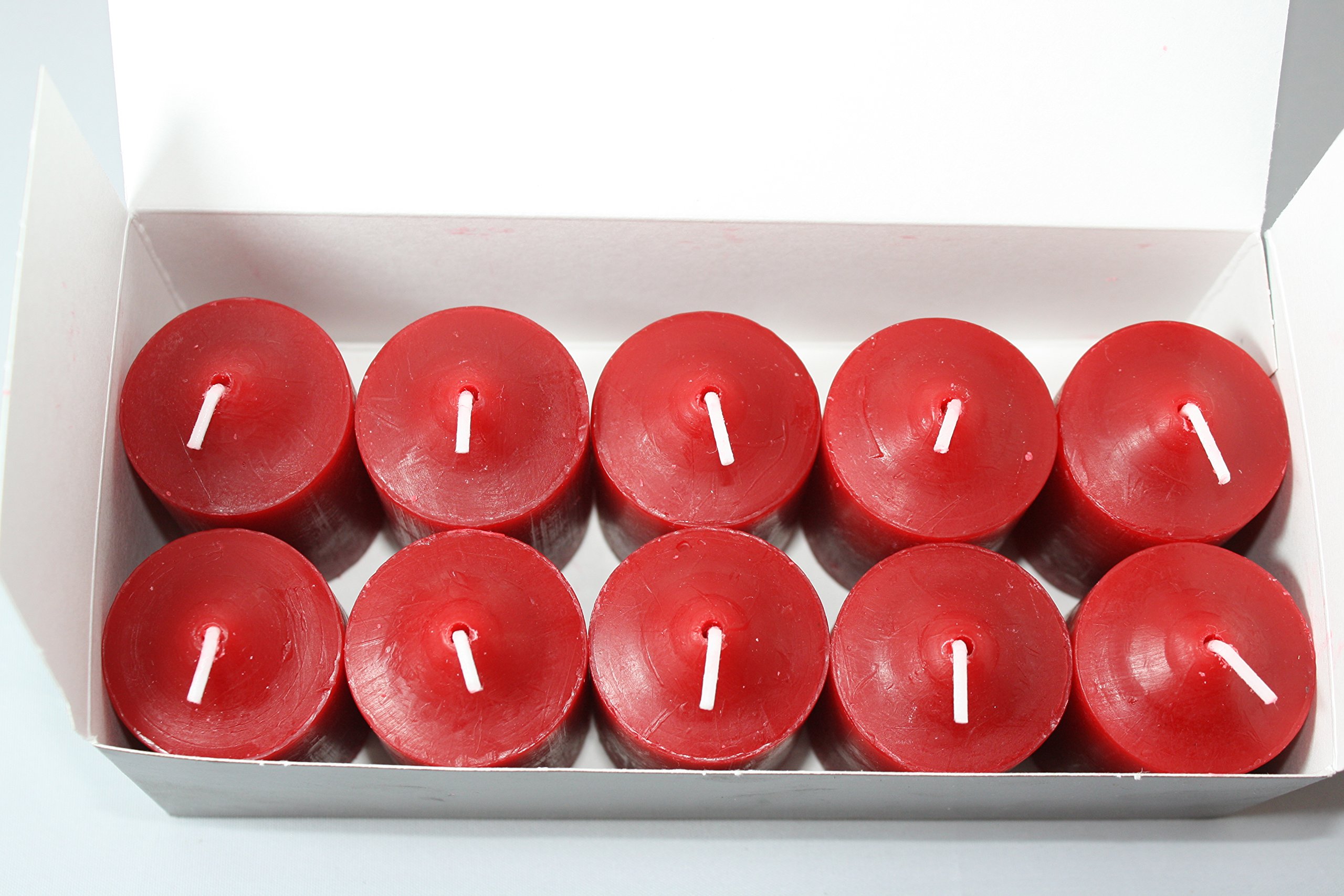 Christmas Traditions Scented Votive Candles - Set of 10 Red Holiday Candles for Festive Home Decor, Gift Giving & Cozy Winter Evenings