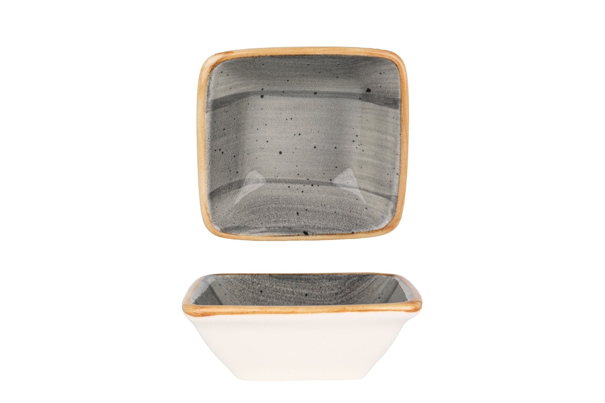 Aura Space Ceramic Service Plate 8x8.5 cm - Elegant Appetizer & Dessert Plate for Fine Dining, Wedding, and Party Table Setting