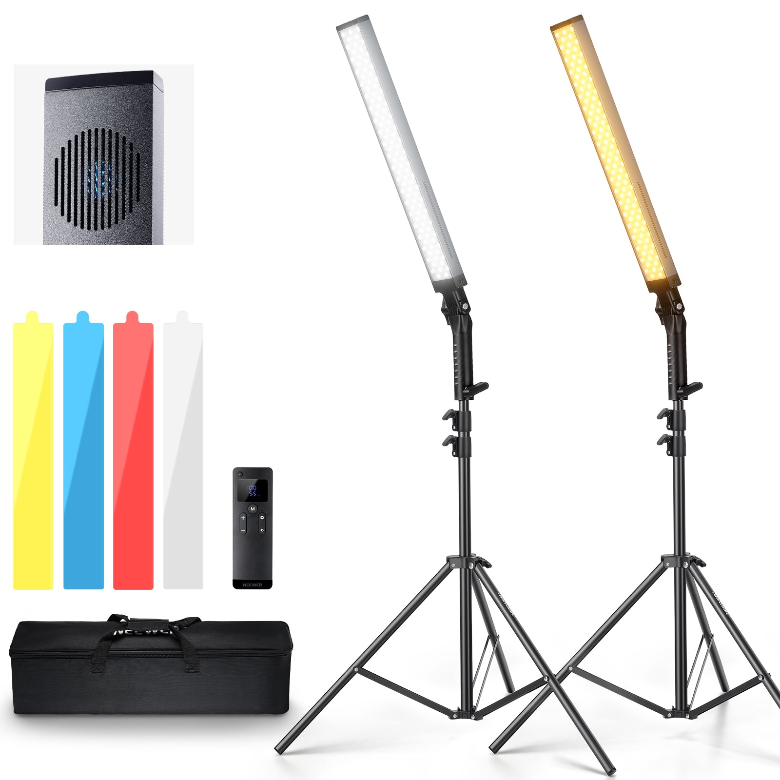 NEEWER BH20B Ultra Upgraded 40W LED Video Light Stick Kit - Professional Lighting for YouTube, TikTok, Photography & Videography - Perfect for Studio, Vlogging, Live Streaming & Content Creation