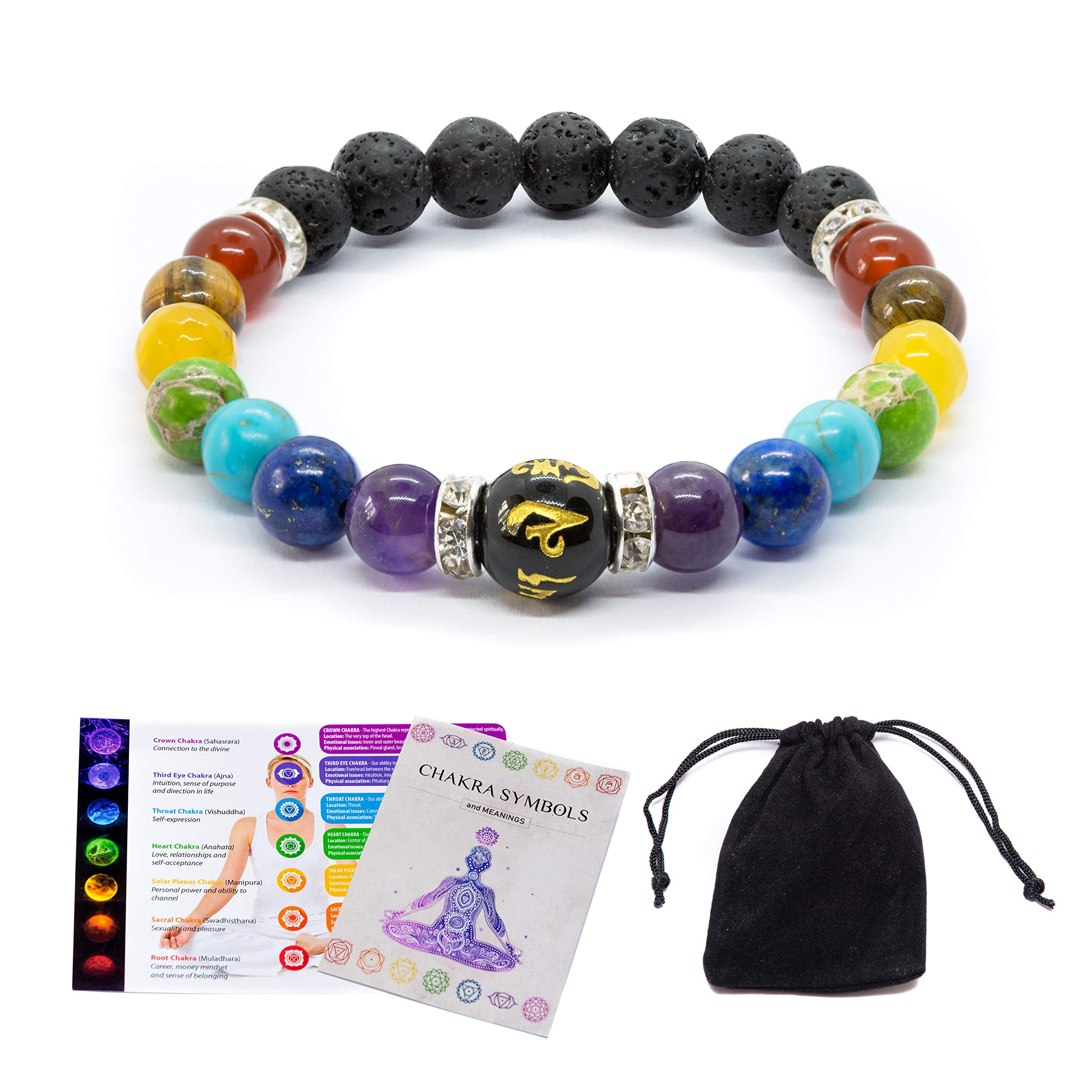 Chakra Healing Bracelet for Women - Anxiety Relief & Aromatherapy for Meditation