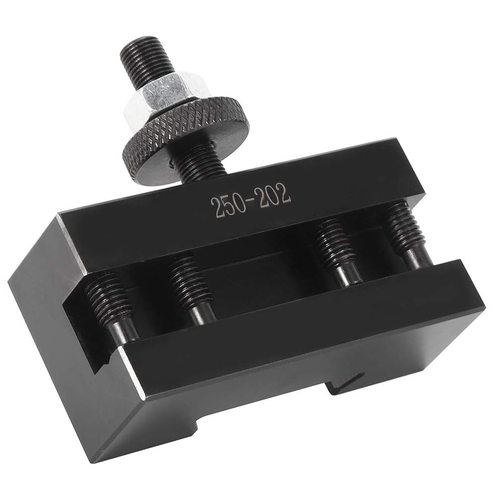 High Carbon Steel Lathe Tool Holder - Fast Change Turning Tool Post for 250-202 Column | Precision Machining for Metalworking & DIY Projects