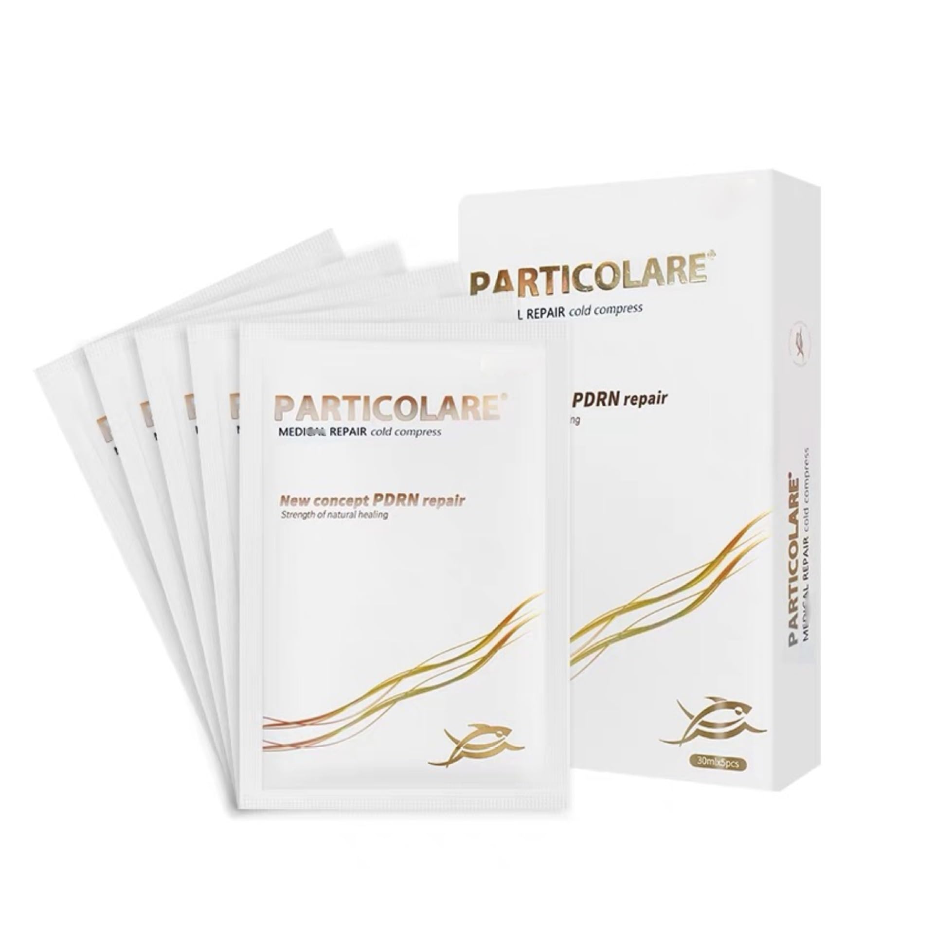 Premium Collagen & Hyaluronic Acid Facial Mask - Deep Hydration & Moisturizing for Glowing Skin (5-Pack, 30ml Each) | Gold Facial Mask for Spa, Night Care & Daily Skincare Routine