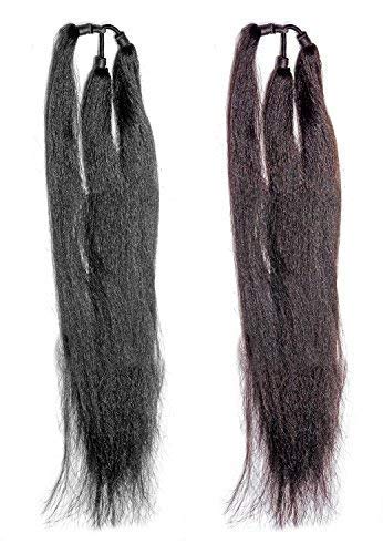 VIEWS Combo of Hair Extensions & Parandi Hair Choti - Dark Brown Hair Accessories (Pack of 1) for Weddings, Parties & Festive Styling