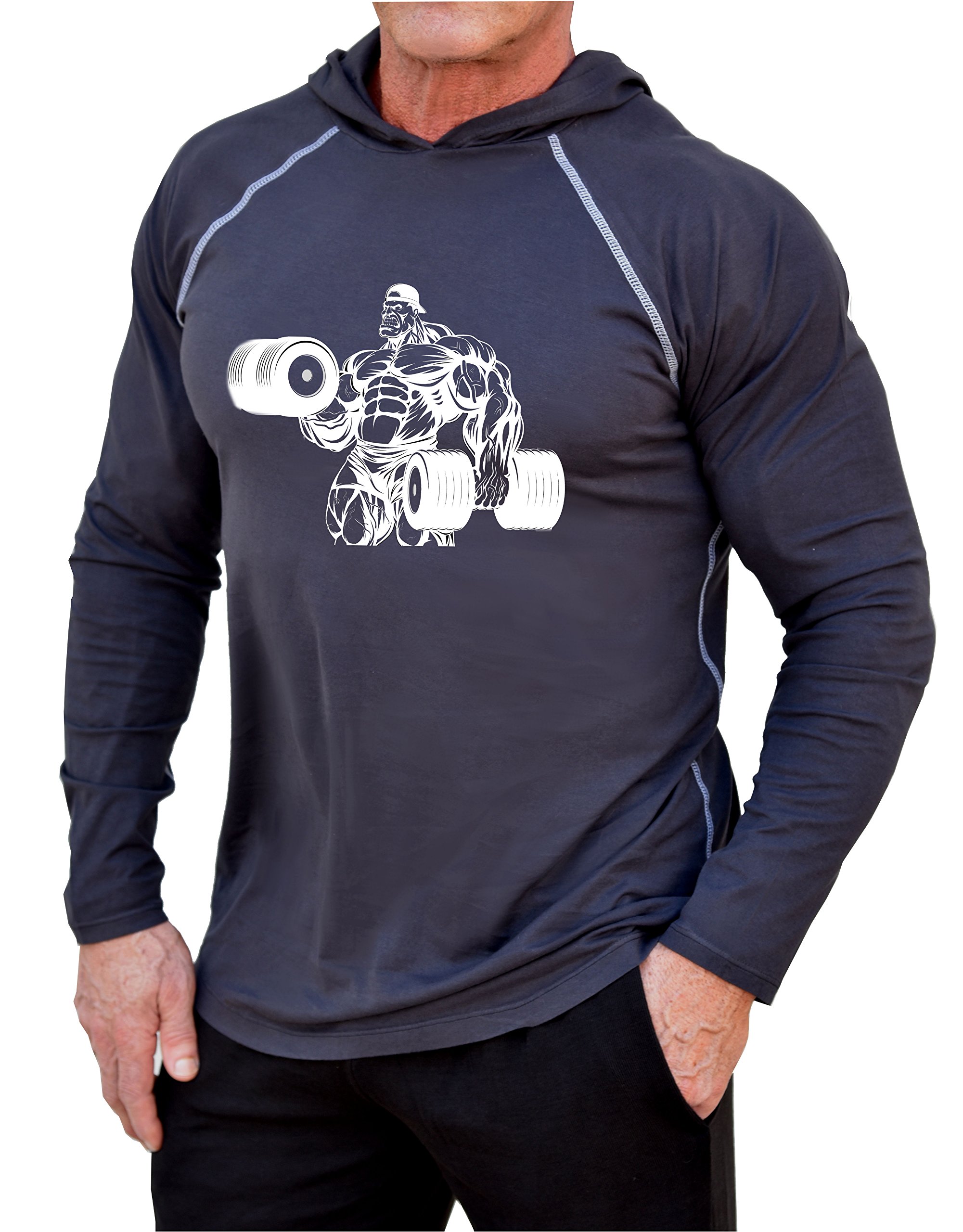 Charcoal Sleeveless Hoodie for Men - Workout & Gym Essential - Perfect for Running, Training & Outdoor Activities