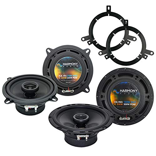 Harmony Audio Bundle Compatible with 2001-2001 Dodge Dakota HA-R65 HA-R5 Speaker Upgrade Kit with HA-826600 Adapters for Enhanced Car Audio Experience