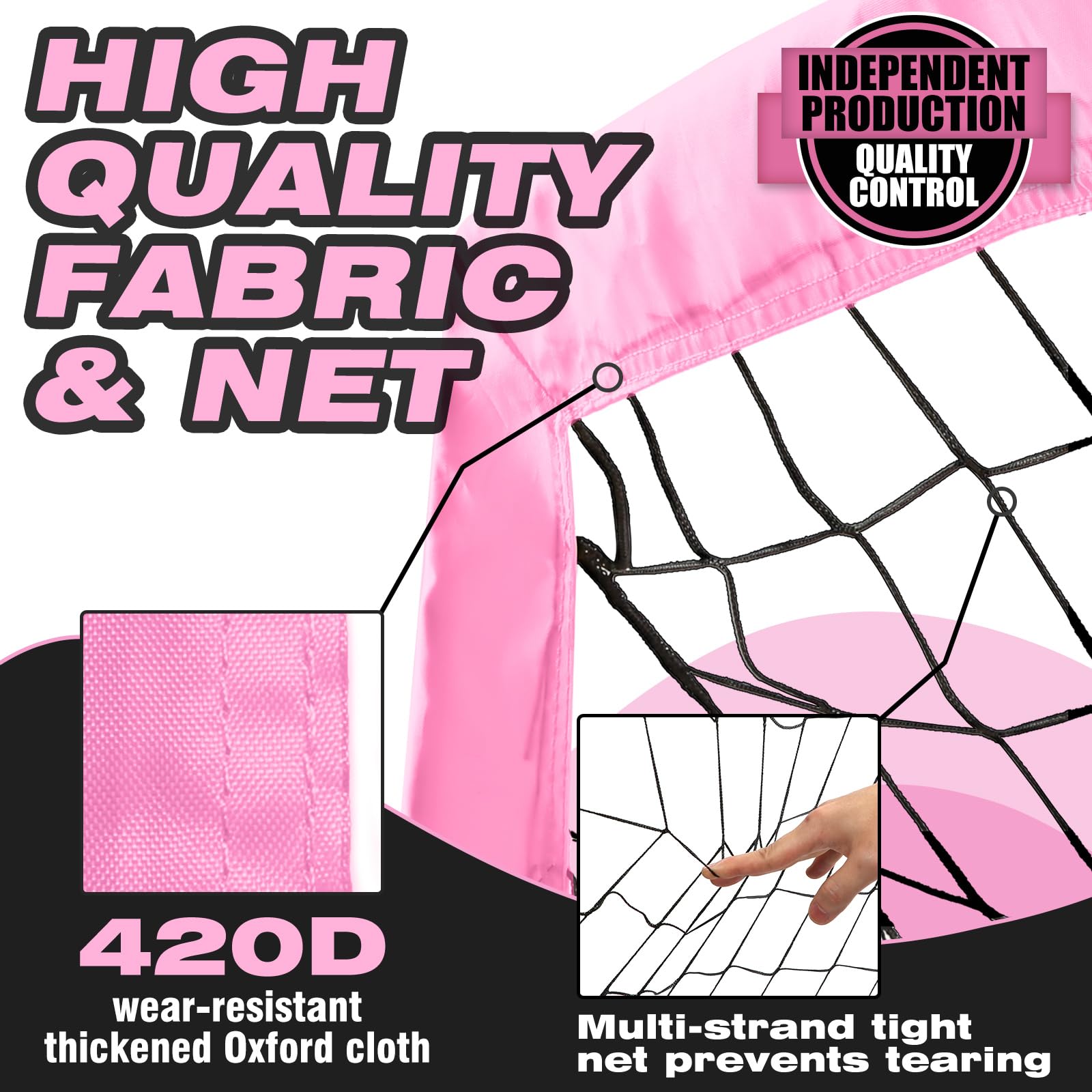 Foldable Soccer Goal for Kids & Adults - 5x3, 6x4, 9x5FT Portable Backyard Soccer Net with Carrying Bag - Perfect for Youth Training, Backyard Games & Outdoor Sports Practice
