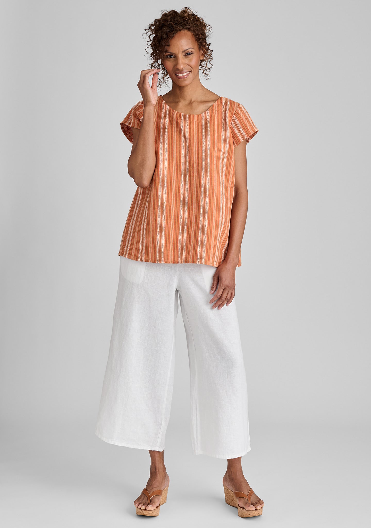 Sociable Flood Wide Leg Linen Pants for Women - Breathable Summer Casual Pants | Beach Vacation, Yoga, Lounge Wear