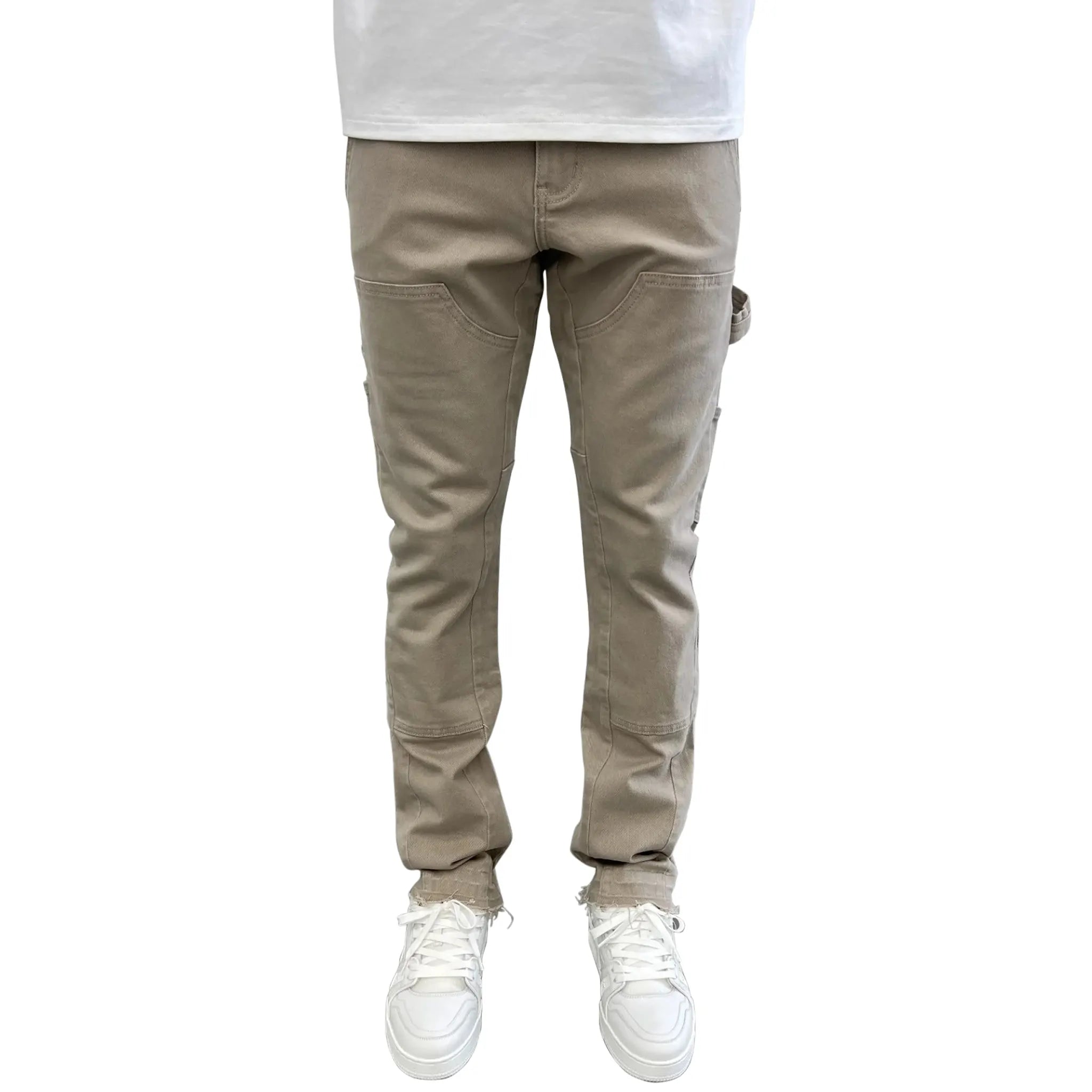 SIARR Rio Jeans for Women - High Waist Skinny Stretch Denim Pants in Beige | Comfortable & Fashionable for Casual Wear, Office & Date Night