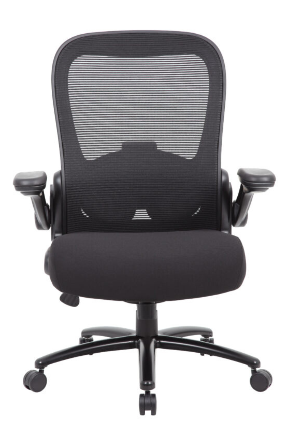 Boss Heavy Duty Flip Arm Mesh Task Chair B601 BK - Ergonomic Office Chair for Home & Work, Adjustable Height & Lumbar Support - Perfect for Long Hours of Sitting, Gaming & Computer Work