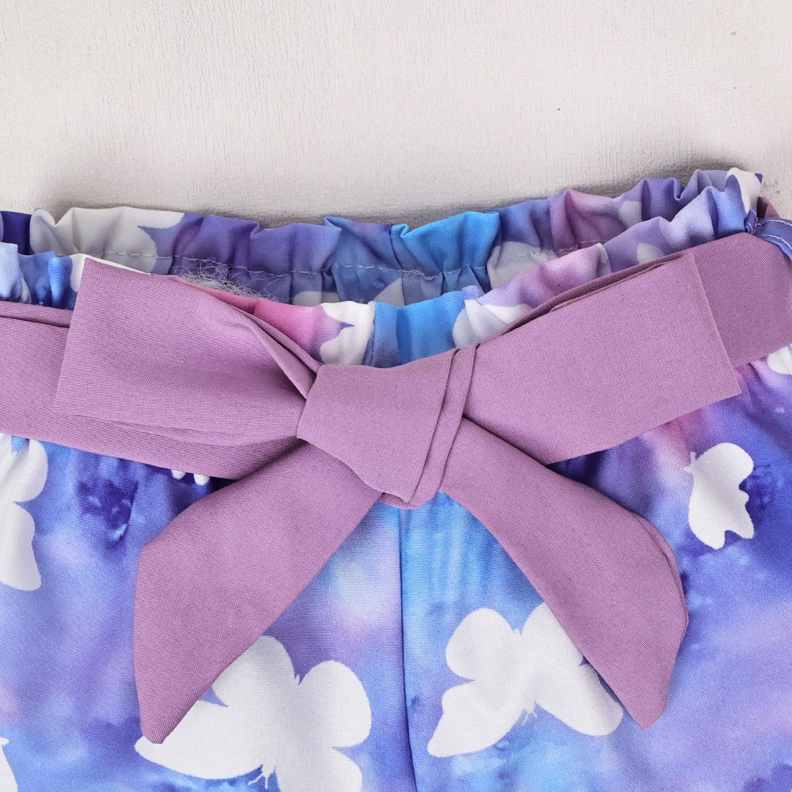 **Adorable Baby Girl Summer Outfits - Bow Strap Tank Top & Shorts Set (3 Months-4 Years) | Perfect for Playdates, Beach Trips & Family Photos**