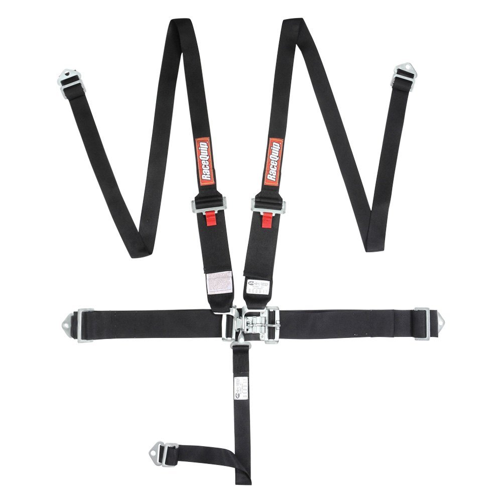 5-Point Racing Harness Set - HNR L&L Black Hans Style Belts for Motorsports & Off-Road Safety (Car Racing, Drifting, Track Days)