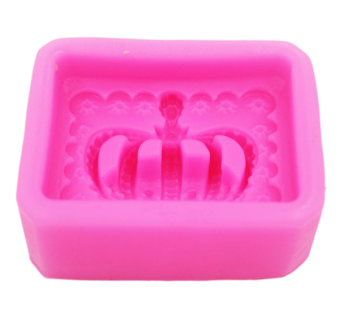 Longzang Crown Silicone Soap Molds for DIY Handmade Soap Making - 6 Cavity Reusable Soap Molds for Bath, Wedding Favors, and Home Decor Crafts