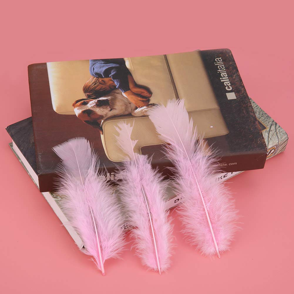 Vibrant Colored Craft Feathers for Wall Decor - 14cm Pink Feathers for Christmas, Wedding & Party Decorations | DIY Home Decor, Costume Accessories & Event Styling