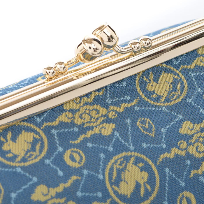 Nishijin Woven Small Rabbit Design Pouch - Handmade in Kyoto Japan | Cosmetic & Makeup Organizer | Japanese Gamaguchi Style | Travel Toiletry & Stationery Bag | Perfect for Daily Use, Gift Giving & Bag Organization