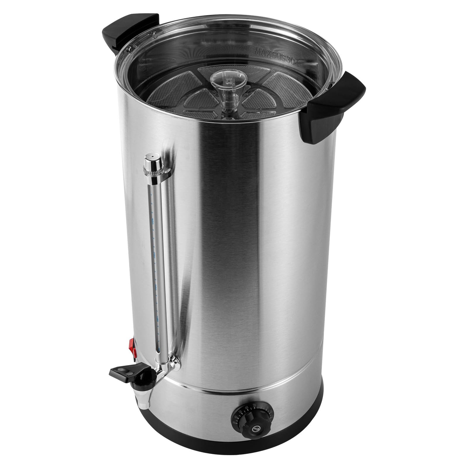 25L/6.6gal Commercial Coffee Urn Stainless Steel Coffee Maker - 1400W Hot Water & Beverage Dispenser for Home, Office, Party, Wedding (86-230°F) - Perfect for Catering, Events & Large Gatherings