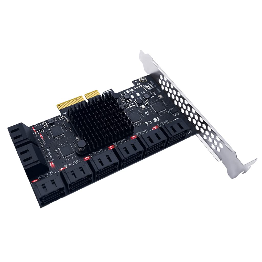PCIe 6G SSD Adapter Card - M.2 NVMe to PCIe Expansion Card for PC, Supports 16 Devices - Perfect for Gaming Rigs, Workstations & Data Servers