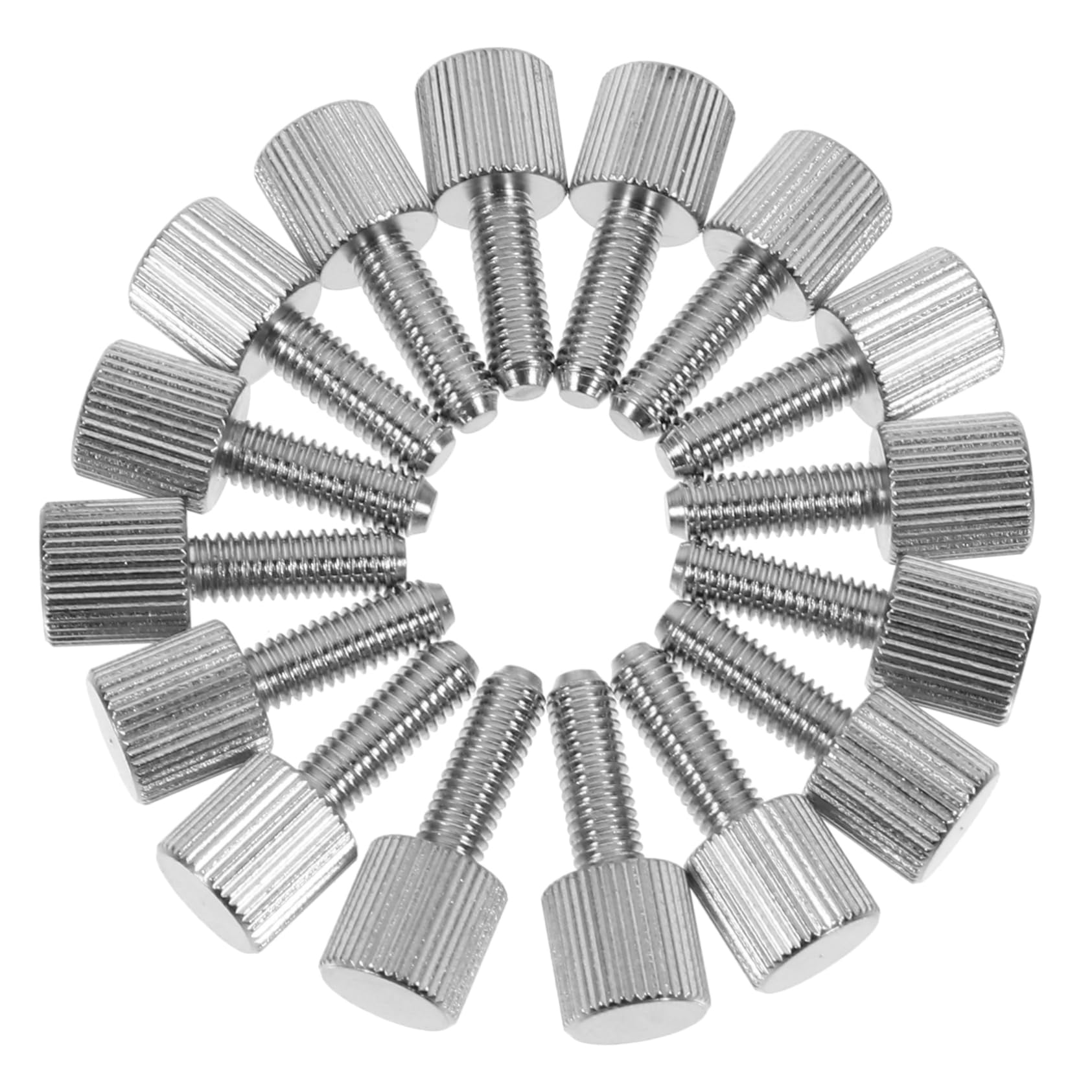 OSALADI 20pcs Knurled Thumb Screws for Computer Case - High Head Nickel-Plated Iron Screws, RGB PC Case Accessories - Perfect for DIY Computer Builds & Case Modifications