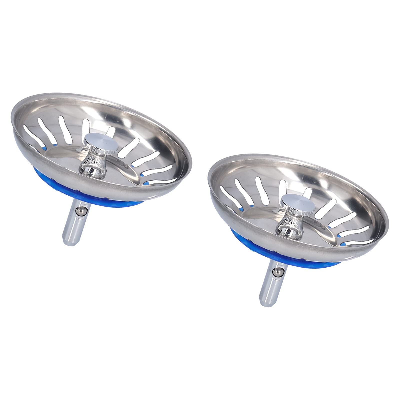 Stainless Steel Sink Strainer Plug 2Pcs - Kitchen & Bathroom Drain Stopper
