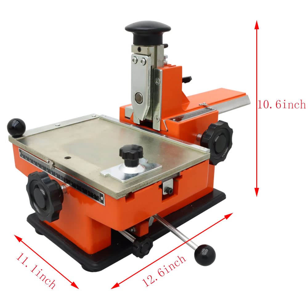 INTBUYING 4mm Metal Stamping Printer - Semi-Automatic Marking Machine for Labels & Sheets | Perfect for Jewelry, Leather Craft & Industrial Tagging