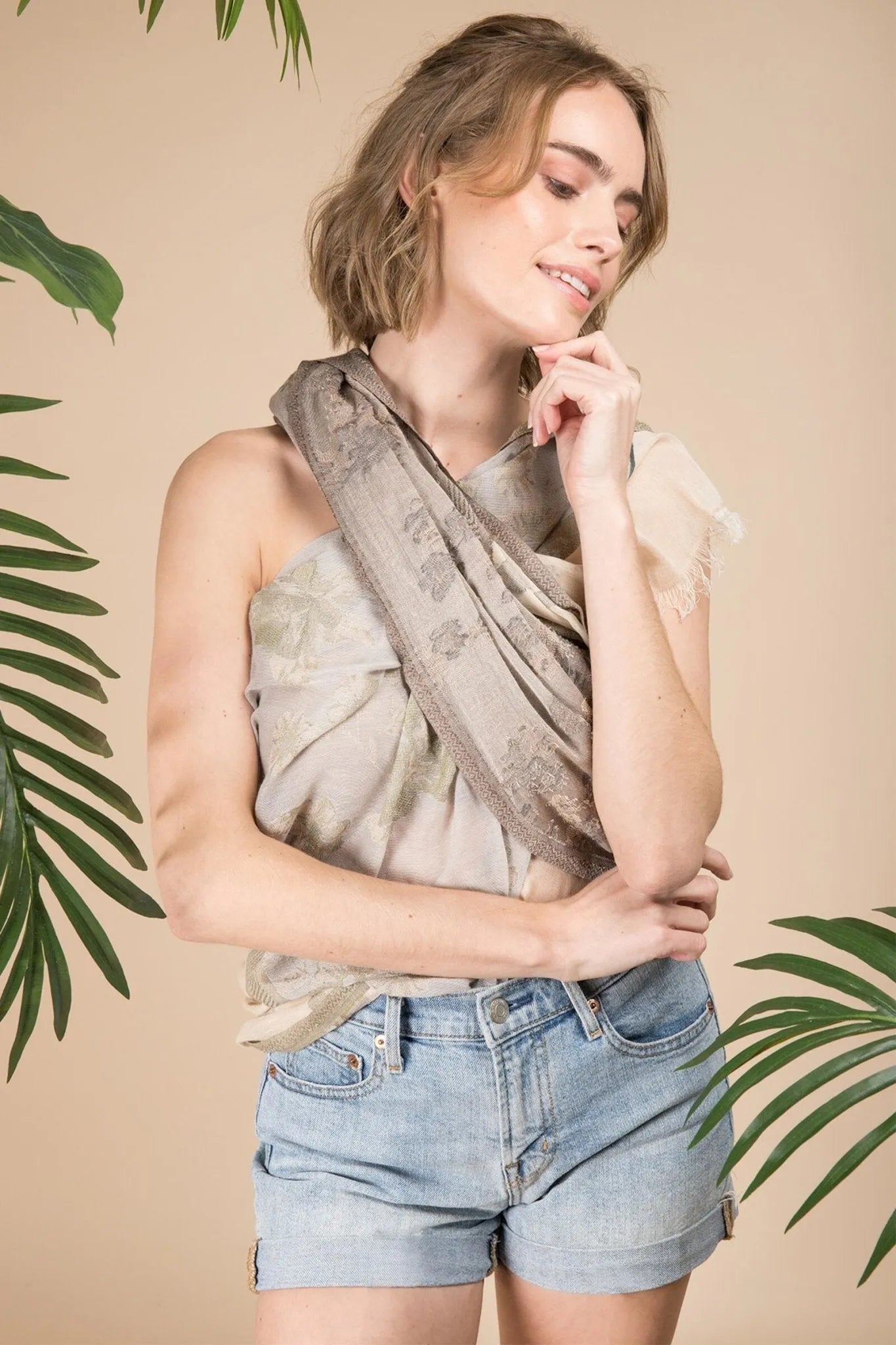 Stylish Haryana Scarf for Women - Soft & Lightweight Winter Shawl - Perfect for Cold Weather, Office, and Evening Outfits