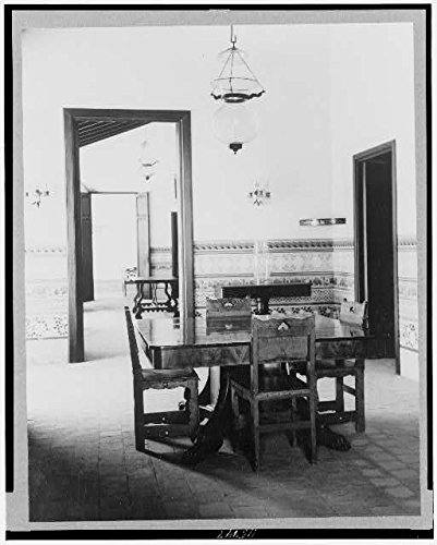 Vintage Photo of Simon Bolivar's Dining Room at Casa Bolivar in Caracas, Venezuela (1930-1950) - Historical Home Decor & Latin American Wall Art