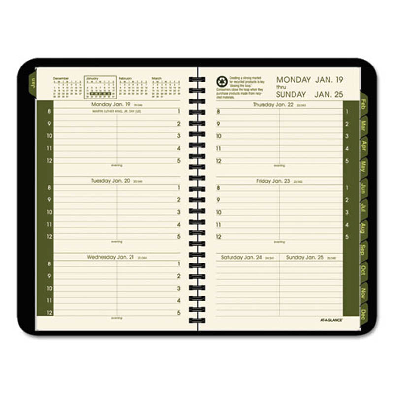 2022 Recycled Weekly & Monthly Planner - Eco-Friendly Appointment Book for Work, School & Personal Organization | Perfect for Professionals & Students
