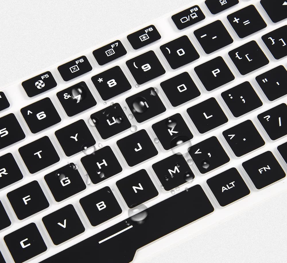 ASUS TUF Gaming Keyboard Cover for F15 FX506LH, A15 TUF506IU, F17 FX706LI & More Models - Durable Laptop Keyboard Skin (Black) - Perfect for Gaming, Work & Travel Protection