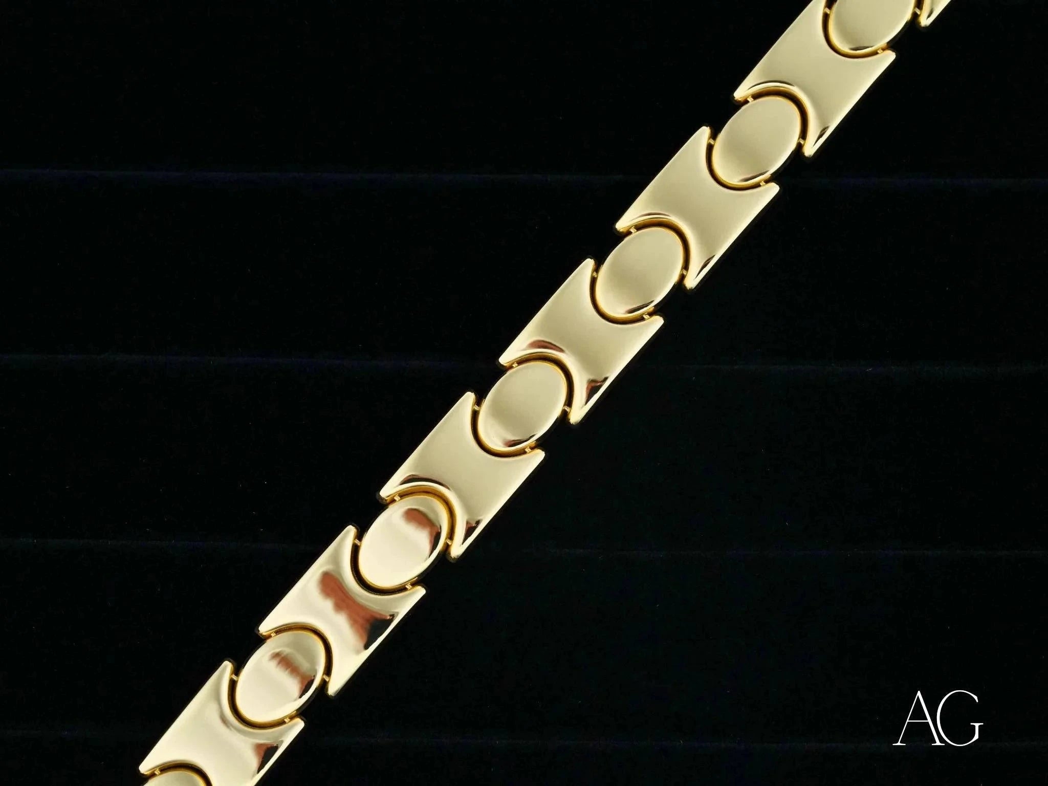 18K Solid Gold Men's Bracelet - Bold & Elegant Design with Secure Box Clasp | Perfect for Gifts, Weddings & Special Occasions