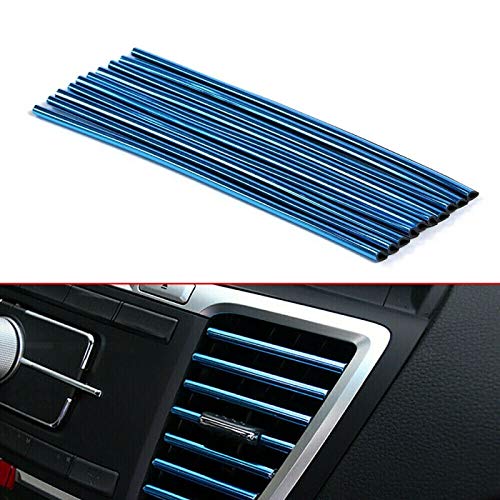 10Pcs Car Air Vent Trim Strips - Car Shape Interior Molding for Air Conditioner Outlet Grille Decoration (Color: 7) | Universal Fit for Most Vehicles | Enhance Your Car Interior Style