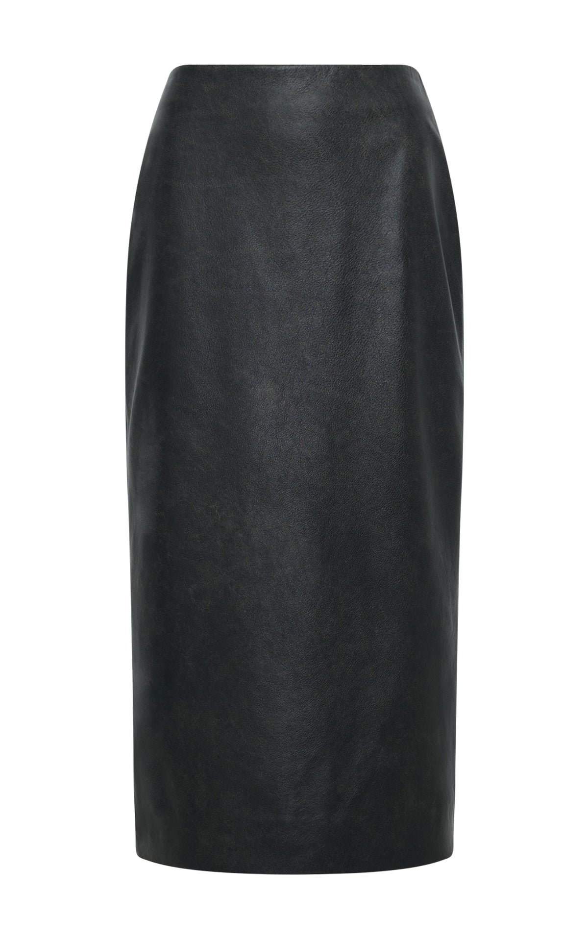 Amon Black Leather Midi Skirt for Women - Stylish & Comfortable Skirt for Office, Party, and Casual Wear