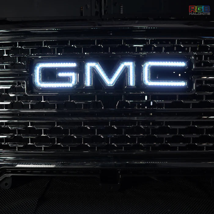 GMC LED Emblem - Multicolor Light Up Badge for Trucks & SUVs (1999-2024 Models) - Perfect for Night Driving & Custom Car Styling
