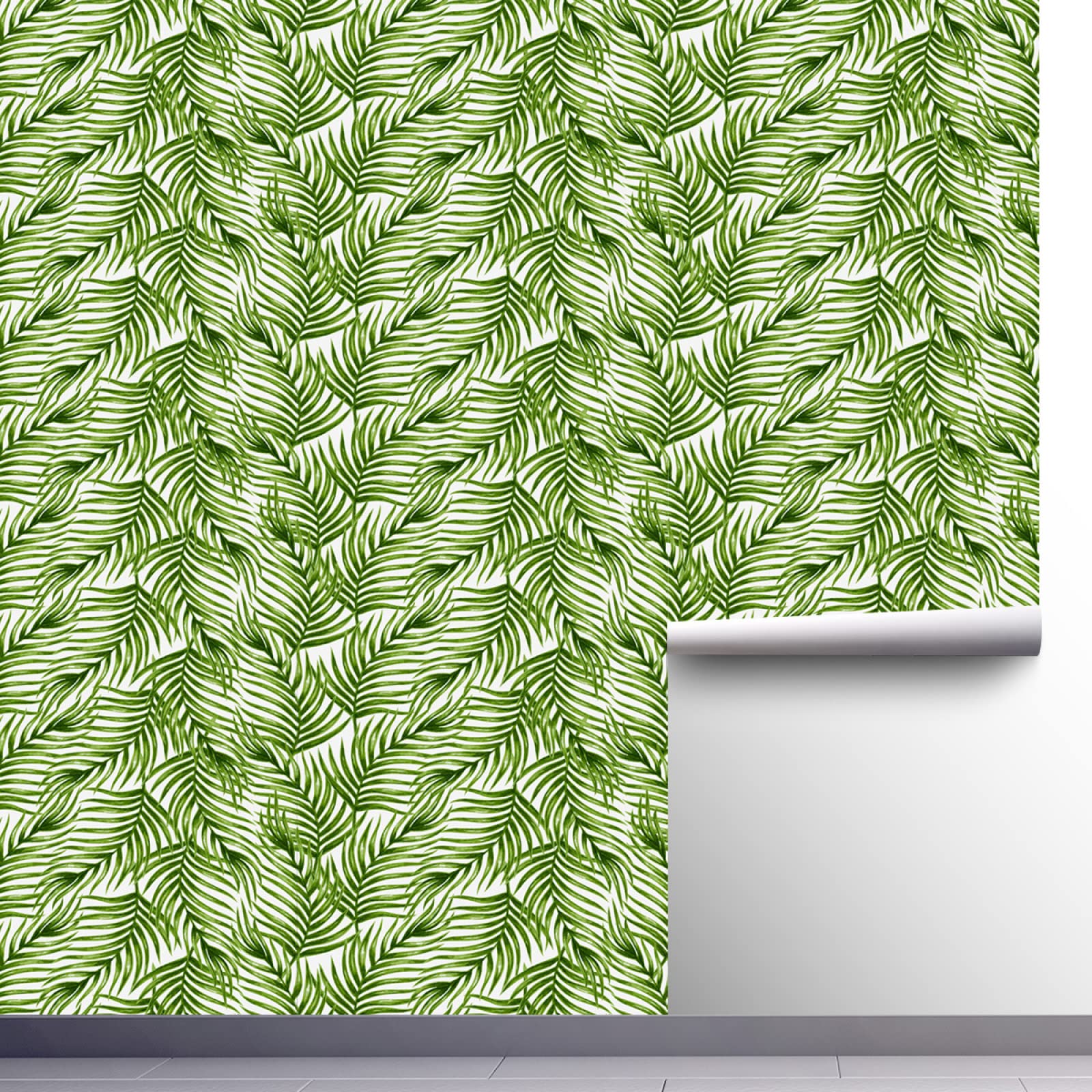 Waterproof Self-Adhesive PVC Wallpaper - Seamless Leaf Pattern for Living Room & Bedroom Wall Decor | Easy Peel & Stick Renovation Solution for Furniture & Home Improvement
