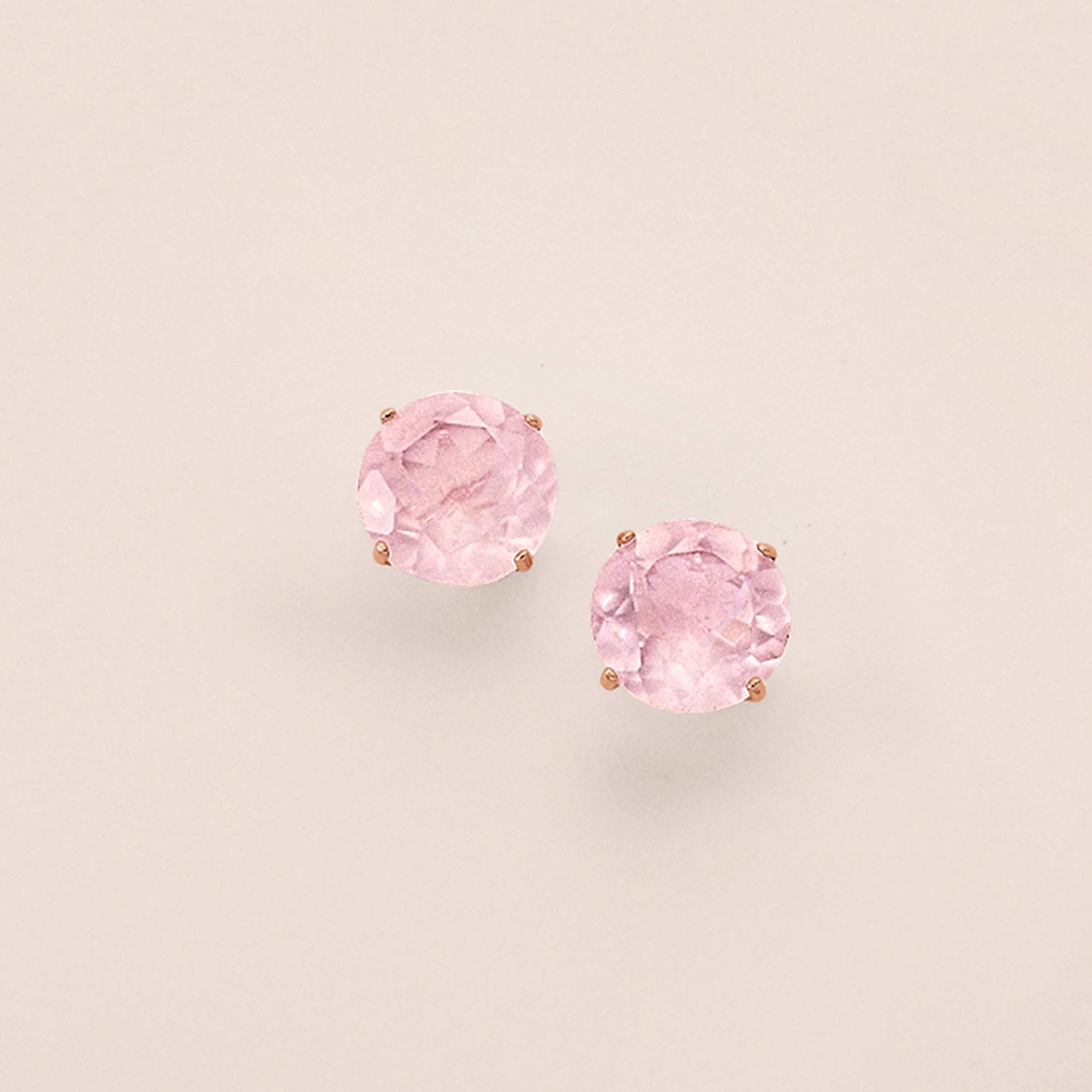 Ross-Simons 4.80 Carat Total Weight Rose Quartz Stud Earrings in 14K Rose Gold - Elegant Jewelry for Women, Perfect for Weddings, Parties & Everyday Wear