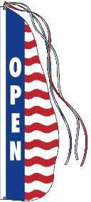 Open Swooper Feather Dancer - Colorful Message Banner Flag for Outdoor Advertising, Events & Parties | Perfect for Sports Games, Festivals & Celebrations
