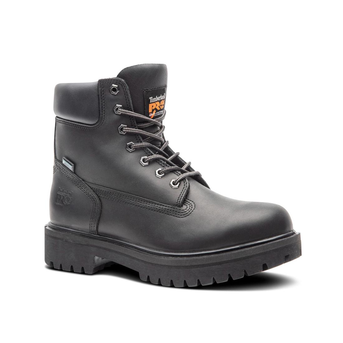 **6 Inch Soft Toe Waterproof Insulated Work Boots for Men - 200G Thinsulate, Black - Ideal for Construction, Hiking & Outdoor Activities**