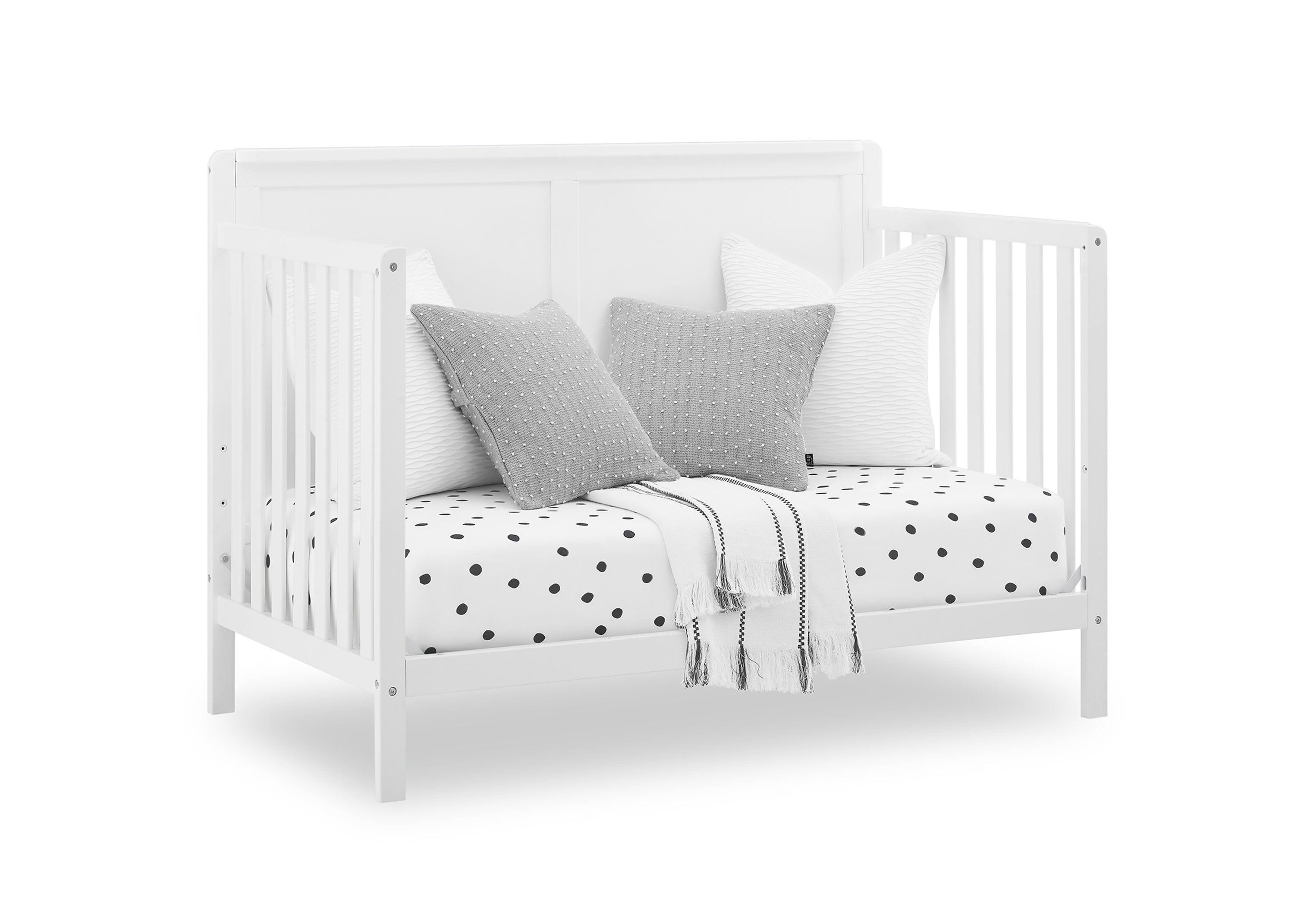 Hartley 6-in-1 Convertible Baby Crib - Toddler Bed & Full-Size Bed Frame - Nursery Furniture for Boys & Girls - Perfect for Newborn to Teen Years