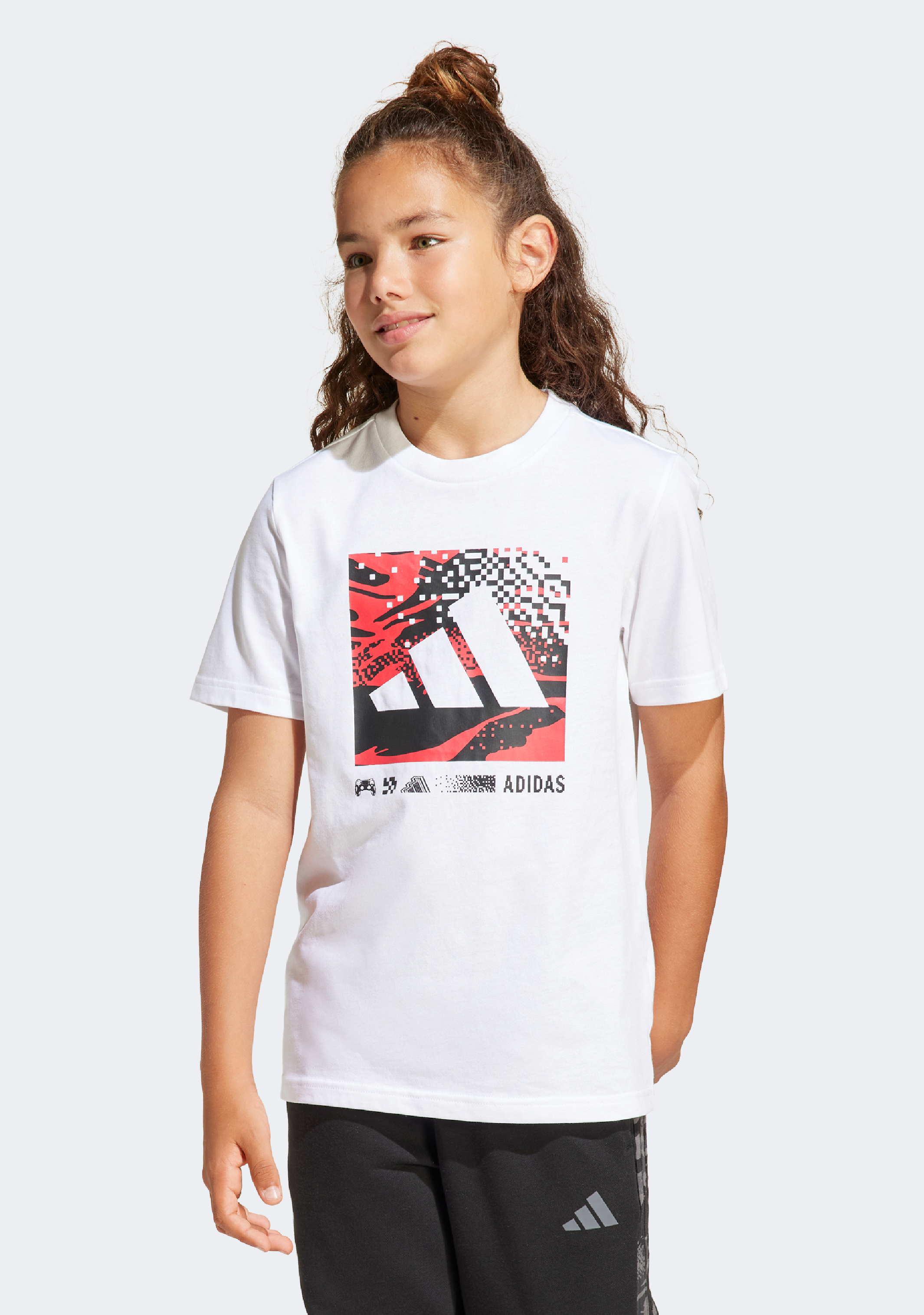 Adidas Kids' Camo Logo T-Shirt - Comfortable Cotton Short Sleeve Graphic Tee for Boys & Girls - Perfect for School, Play & Everyday Wear
