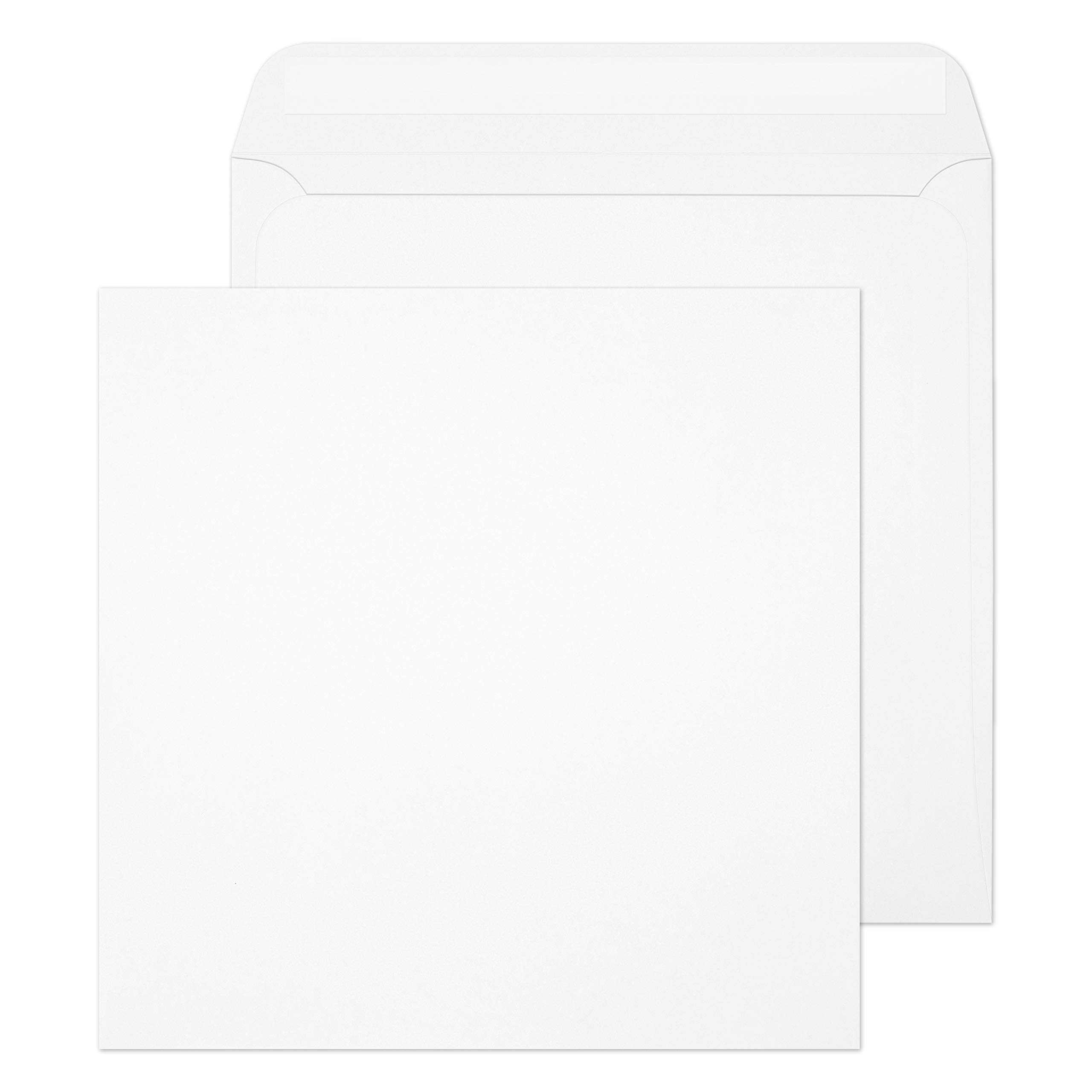 Purely Everyday 200x200mm 100gsm Self Seal Square Envelopes (0200PS) - White, Pack of 500 - Perfect for Mailing Invitations, Greeting Cards & Business Documents