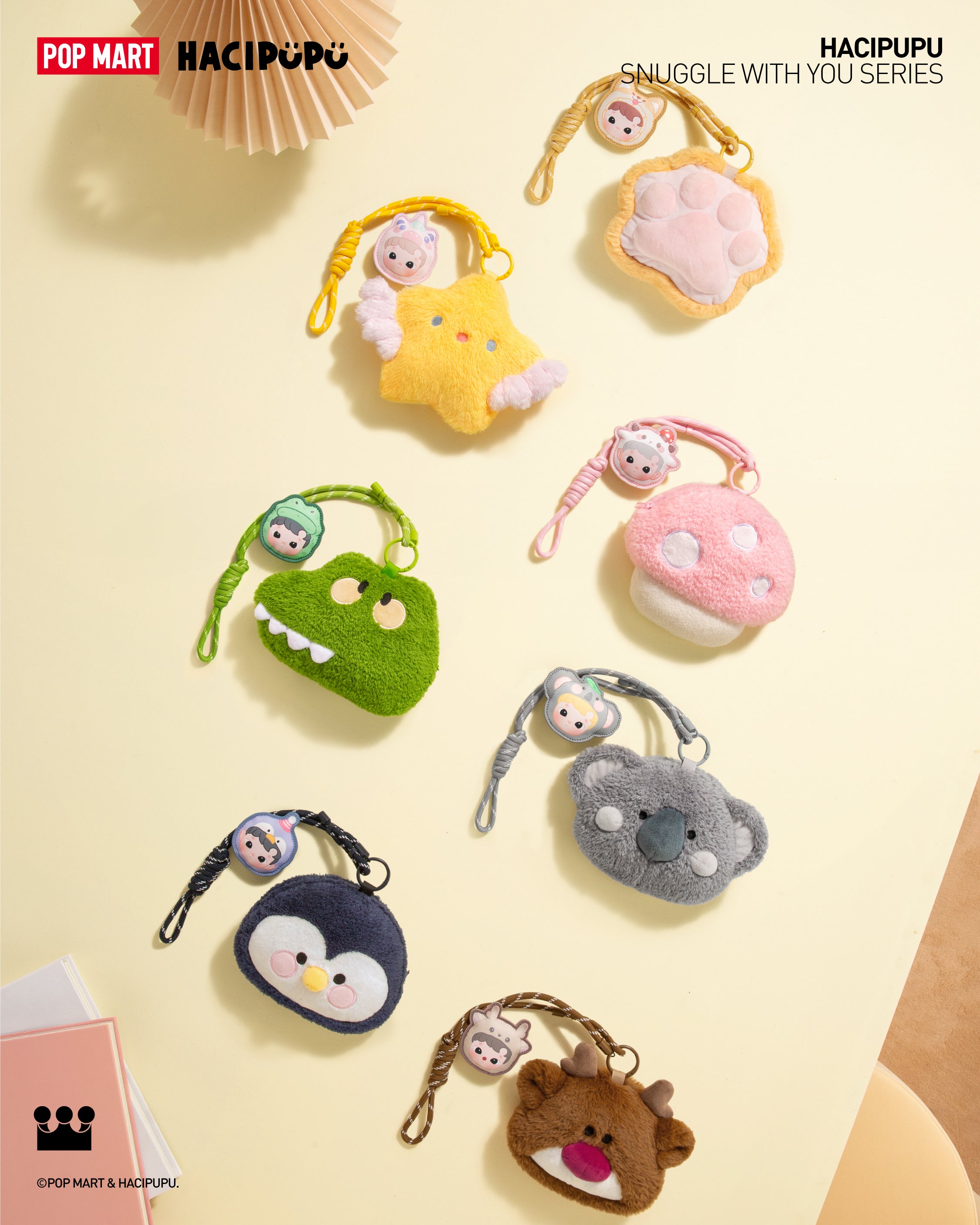 POP MART HACIPUPU Snuggle With You Series Plush Bag Blind Box - Cute Collectible Stuffed Animal Toy for Kids & Adults - Perfect for Gifts, Home Decor, and Anime Lovers